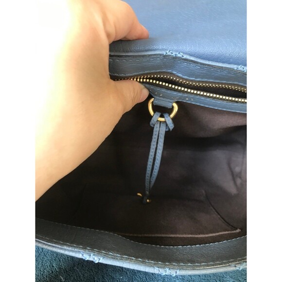 Marc Jacobs collection quilted blue large baroque single made in Italy bag - Picture 8 of 12